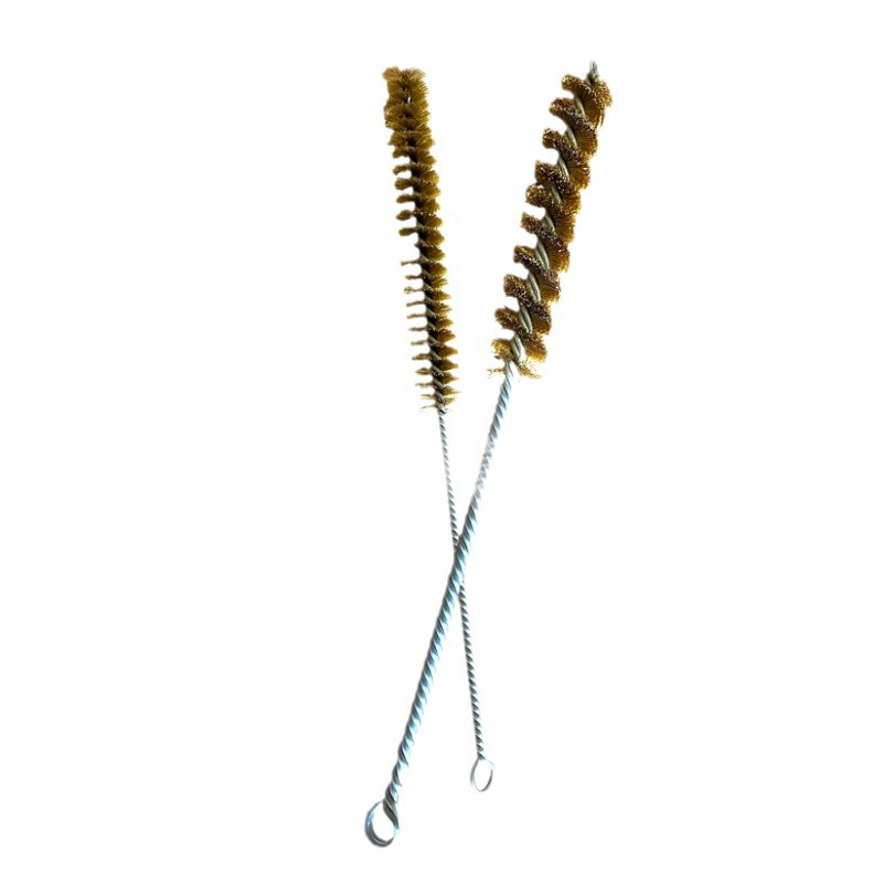 Nueve caballos tubería de alambre de acero inoxidable con tornillo Cepillo de alambre de cobre Cepillo de alambre de acero Cepillo de tubería de eliminación de óxido de polvo