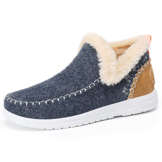 Women's New Cotton Shoes Cross-Border Shoes Fleece-Lined Thickeneded Snow Boots Outdoor Warm Short Boots One-Leg Cotton Boots Wholesale