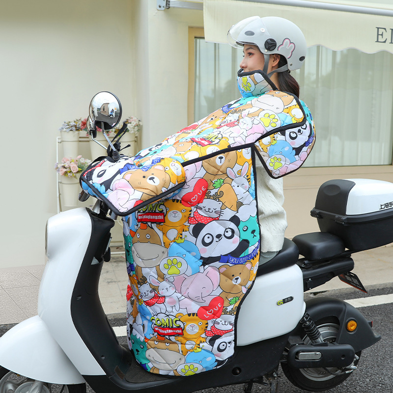 電動自転車用防風カバー 冬用 サメ皮風 厚手 耐摩耗性 耐汚れ性 防寒 バッテリーカー オートバイ 新型|undefined