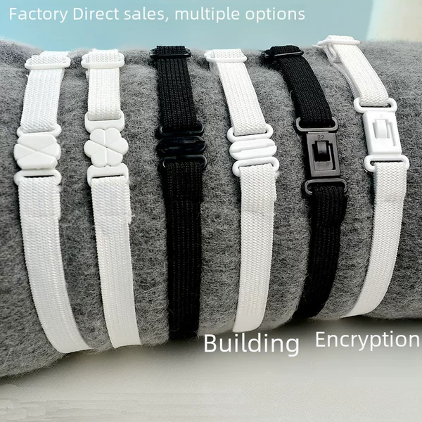 Collar bow tie black white elastic rubber band buckle knife buckle adjustment elastic band extension belt JK extension belt