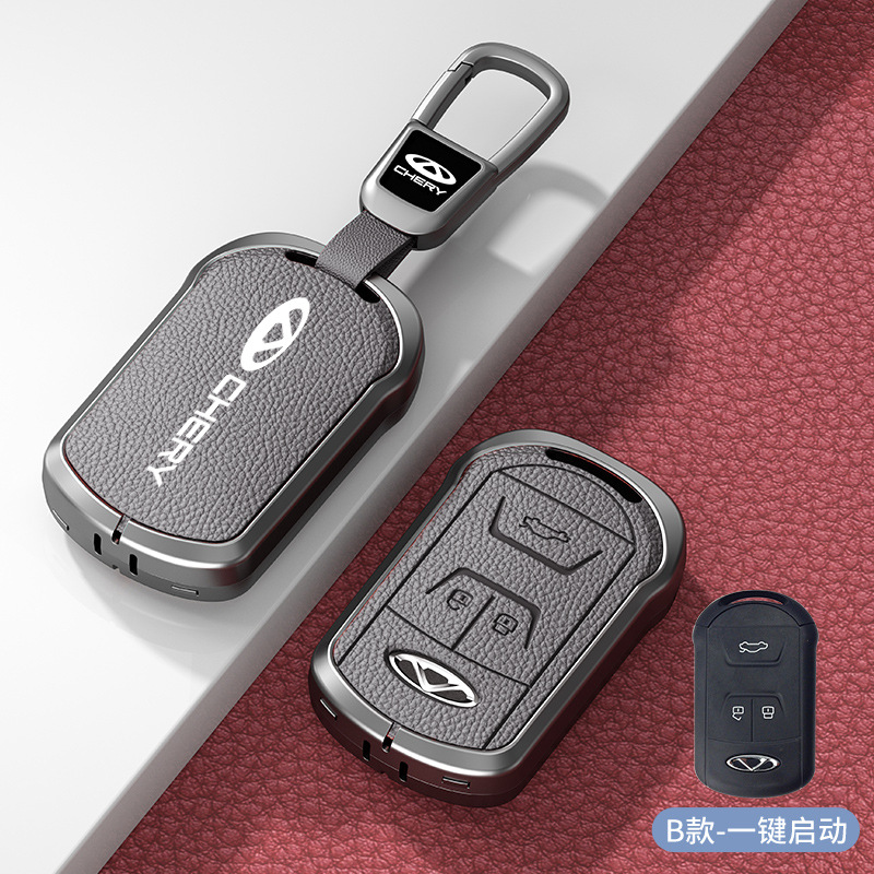 모델 B 회색 아연 합금 쉘 + 자동차 로고 사각 버클