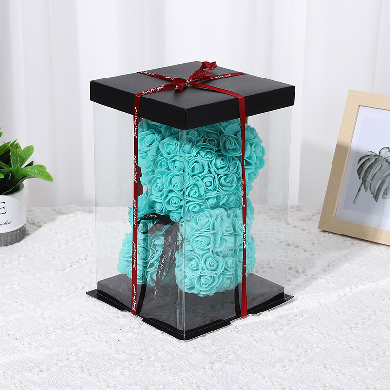 Caja de Regalo con Oso de Rosas, Regalo de Navidad, Caja de Regalo Romántica para el Día de San Valentín, Regalo de Cumpleaños, Venta al por Mayor Directa de Fábrica