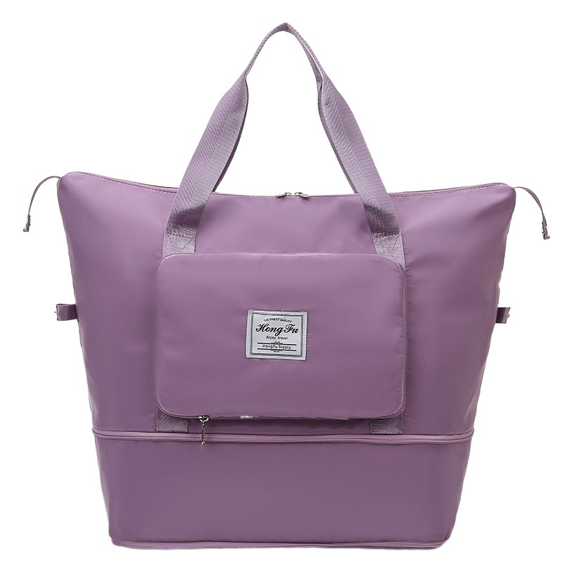 Bolsa de viaje plegable ligero gran capacidad buena bolsa de equipaje de almacenamiento bolso del estudiante puede cubrir trolley equipaje bolsa de moda