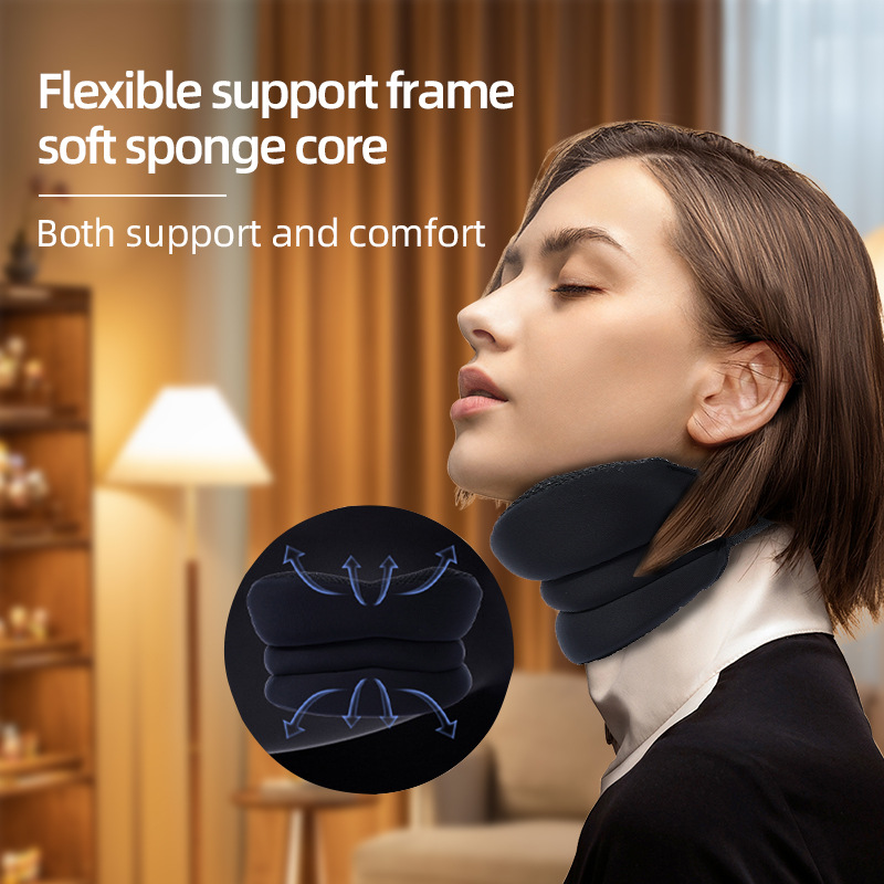 Masajeador cervical de viaje transfronterizo, masajeador de cuello, compresa caliente para apoyar la funda de cuello pequeño del Grupo de cabeza baja