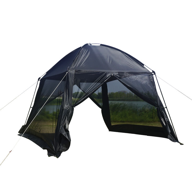 Nuevo negro cubierta completa malla pérgola playa Anti-mosquito repelente tienda opaca fresco acampar al aire libre patio tienda