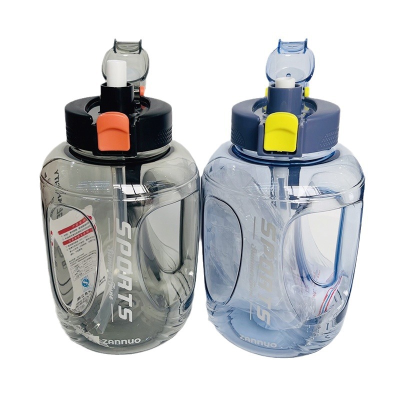 Siliya 7507 taza de plástico de gran capacidad 1500ml mango con cerradura cubierta elástica taza de paja sitio de construcción hogar al aire libre