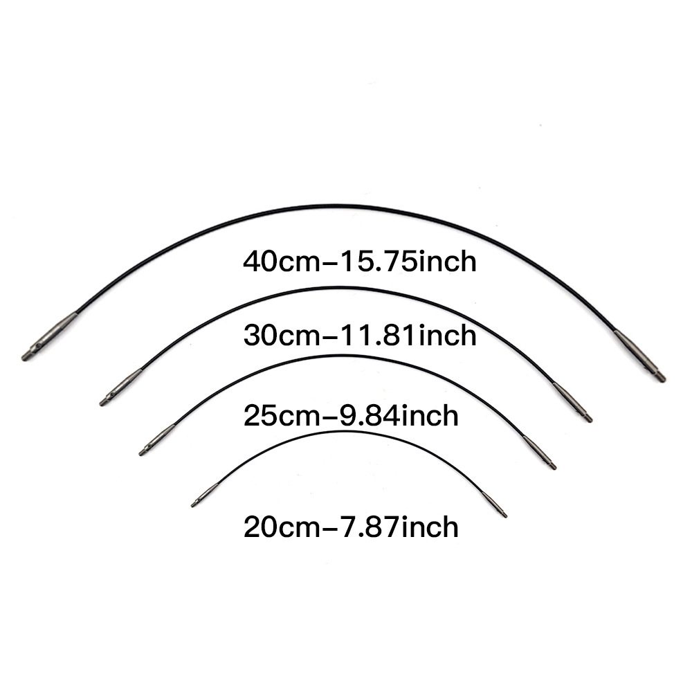 Agujas de lana transfronterizas negras de óxido de aluminio desmontables de manga 5 + 8 agujas de suéter de cambio de cuerda 9 paquetes