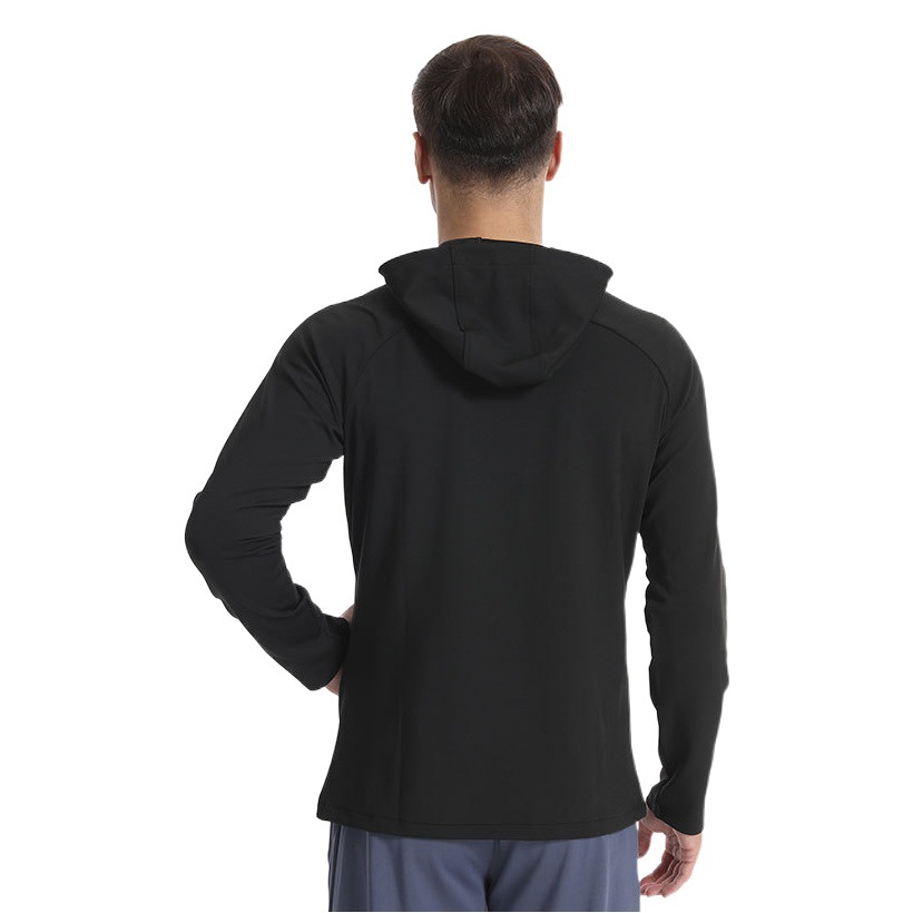 Chaqueta deportiva al aire libre de los hombres de primavera y otoño montañismo a prueba de viento con capucha fitness correr ropa cremallera cardigan de secado rápido de manga larga superior