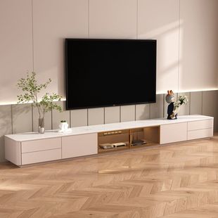 [Factory Direct Sales] Yuelu Slate Tv Cabinet Simple Modern Small Apartment Living Room Home Floor Cabinet Coffee Table Set