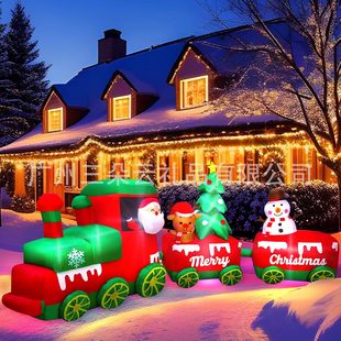 Cross-Border Christmas Inflatable Santa Claus Snowman Tree Inflatable Led Light Luminous Decoration Outdoor Courtyard Ornaments