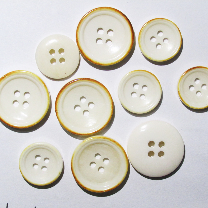 厂家供应黑色水牛角扣 西装扣 休闲装扣 大衣钮扣西裤钮扣BUTTON