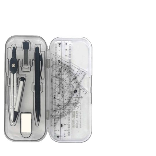 Compass ruler set for students drawing tools for junior high school students examination drawing ruler for primary school students triangle ruler