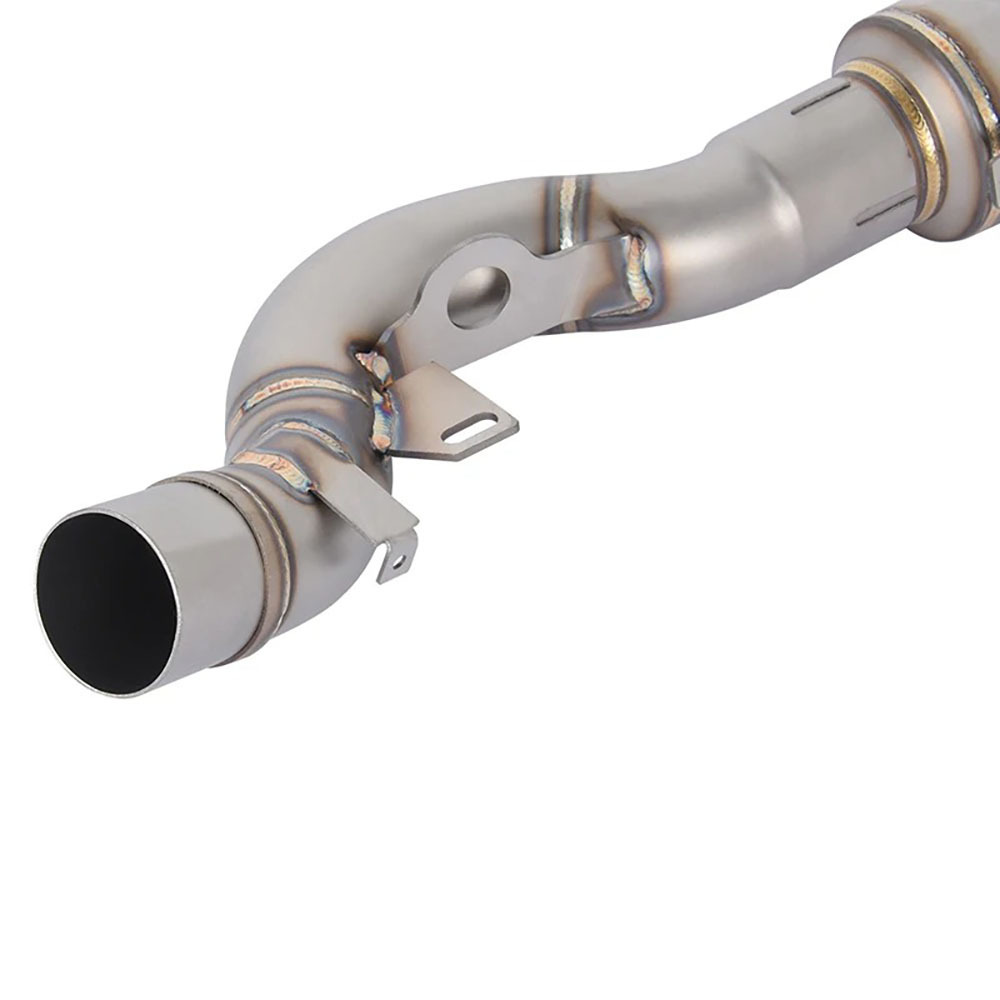 Triumph Scrambler 400X Exhaust Pipe Modification with Front Section Speed400 Carbon Fiber Tail Section Modified Exhaust Pipe