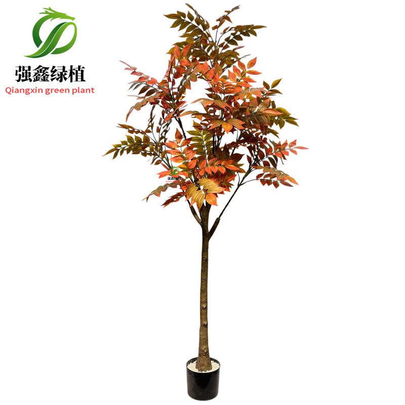 Planta de simulación de interior eucalipto árbol falso bonsai sala de estar decoración del suelo hoja de dinero falsa planta verde adorno en maceta image 36