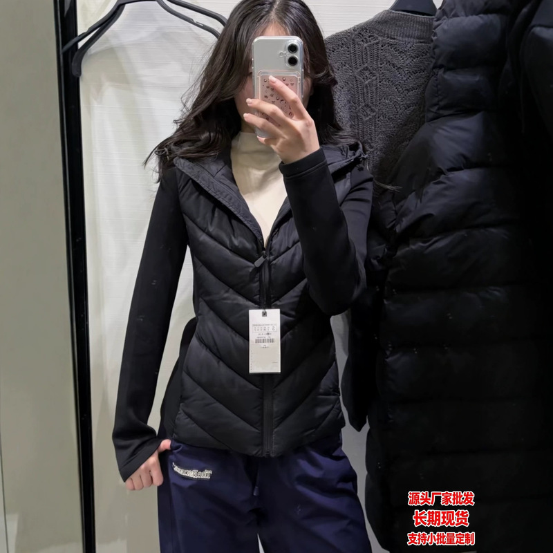 Wholesale European and American cross-border foreign trade ZA autumn and winter hooded cotton padded coat slim-fit outerwear for women 8073235 Wholesale European and American cross-border foreign trade ZA autumn and winter hooded cotton padded coat slim-fit outerwear for women 8073235