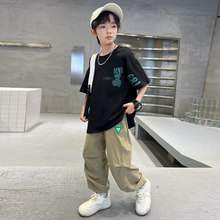 男童夏装2026短袖套装儿童运动长裤夏季中大童半袖薄款两件套潮流
