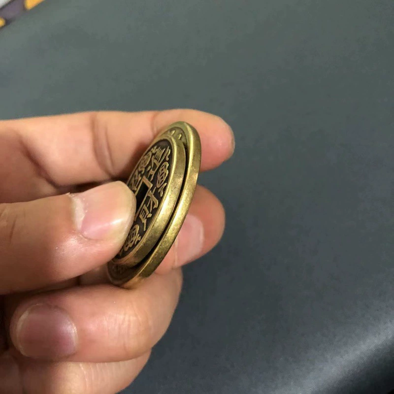 Pure copper comes from all directions and brings money into treasure thickened copper coins to press the threshold for spending money, square hole antique coin decoration