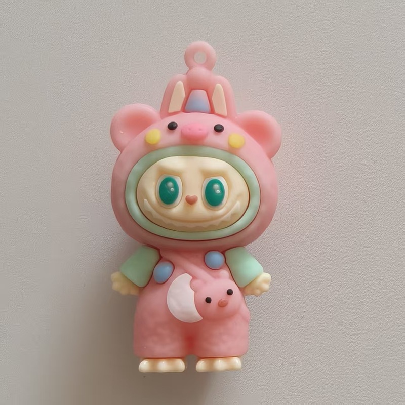 个性创意玩偶变装labubu3d立体软胶labubuPVC材质卡通拉布布|undefined