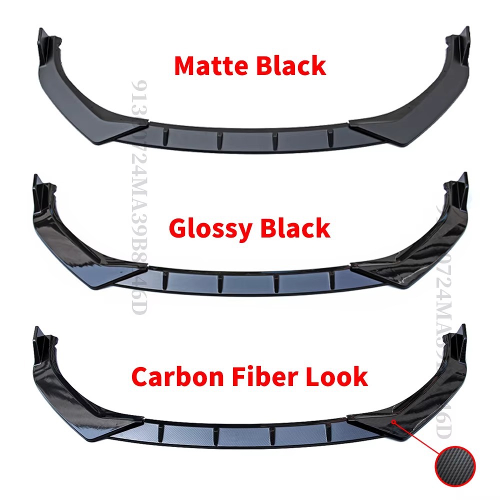 Bmw G30 Front Bumper Spoiler 5 Series Glossy Black Carbon Fiber Pattern Wind Blade Modified Front Splitter for 17-23 Models G30/G31