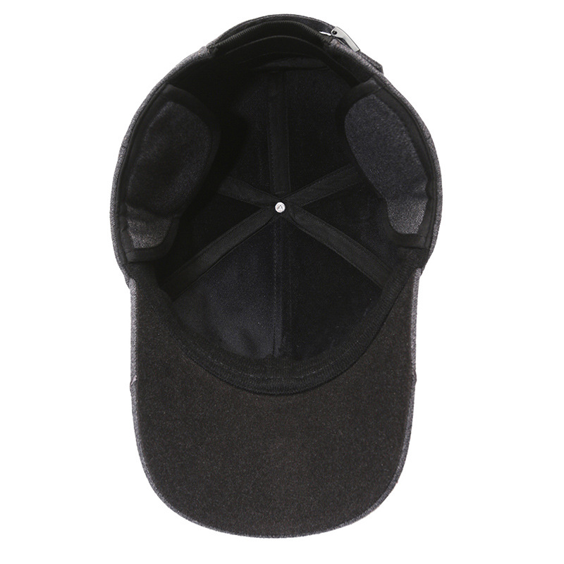 Herren Baseball Cap Aus Baumwolle Mit Ohrenschutz Für Winter_voghion.com