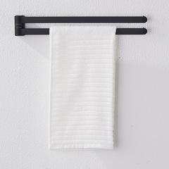 GJU8 Wall-Mounted Rotating Towel Rack, No-Drill Bathroom Stainless Steel Towel Bar, Three-Layer Single Towel Rod for Toilet