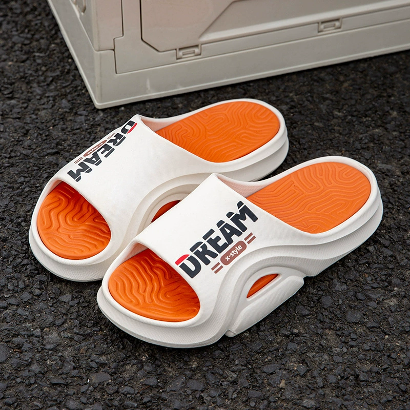 Мужские модные тапочки 2025, новые летние домашние тапочки для ванной, нескользящие, на толстой подошве, спортивные сандалии