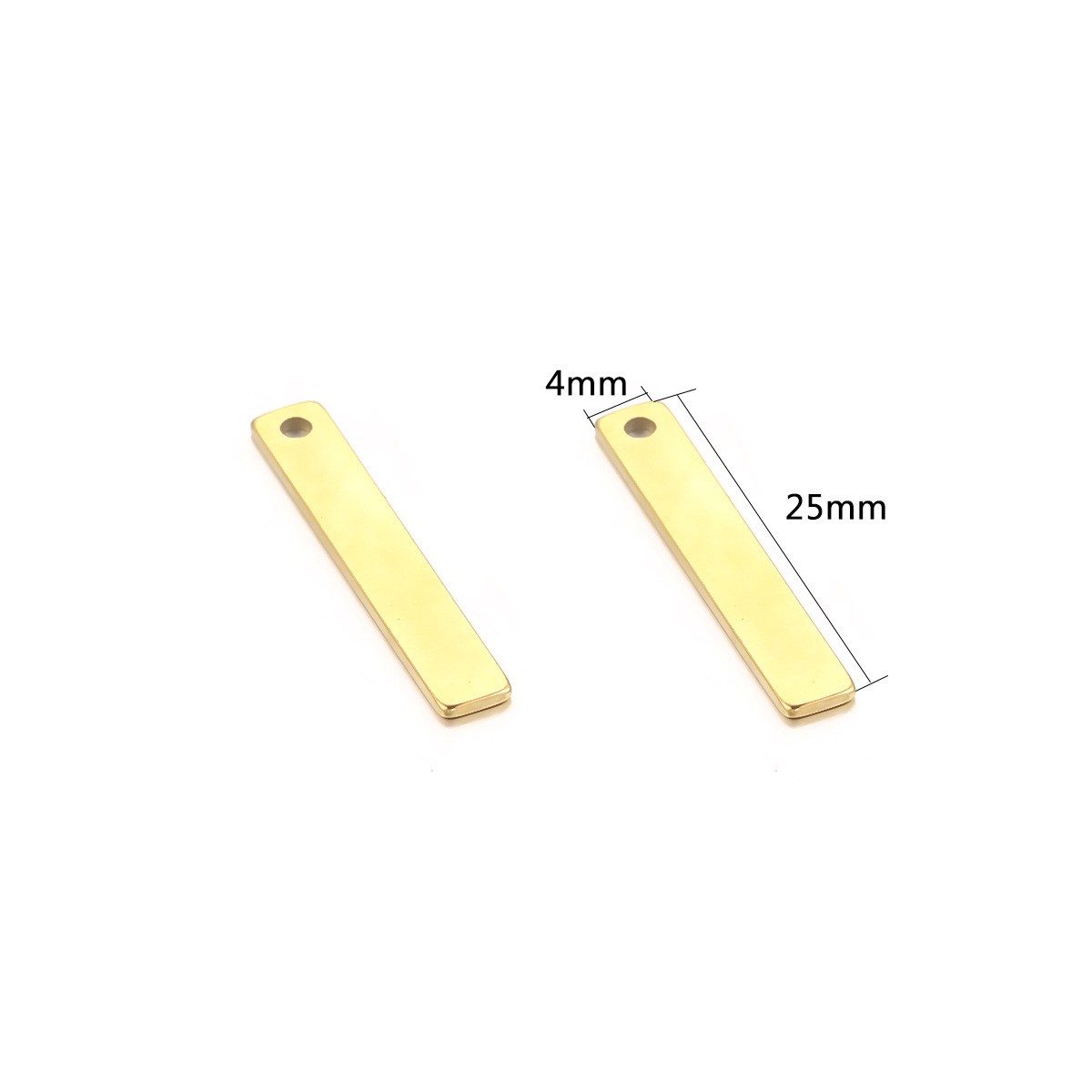 Acero inoxidable transfronterizo largo colgante etiqueta DIY accesorios de la joyería hecha a mano en blanco etiqueta pequeña etiqueta grabada