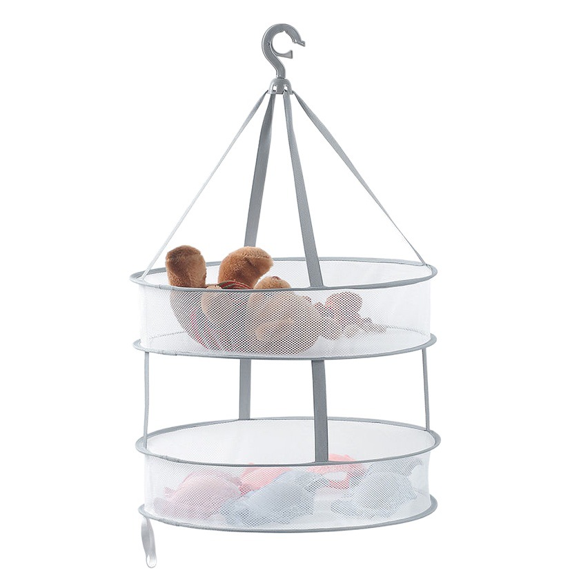 Spot Clothes Basket Clothes Drying Net Clothes Drying Net Small Size Single and Double Layer Household Drying Socks Artifact Sweater Drying Rack