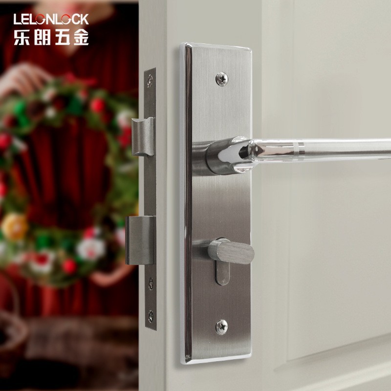 Cerradura del panel de la puerta del dormitorio personalizada cerradura de puerta silenciosa doméstica cerradura de puerta interior de acero inoxidable 304 cerradura del panel de puerta de madera maciza