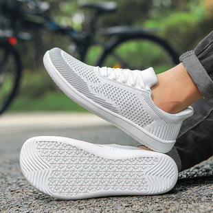 Barefoot Shoes Export New Wide-Last Casual Shoes 50 Extra Large Size Wide-Foot Shoes Breathable Fly-Knit Training Fitness Cycling Shoes