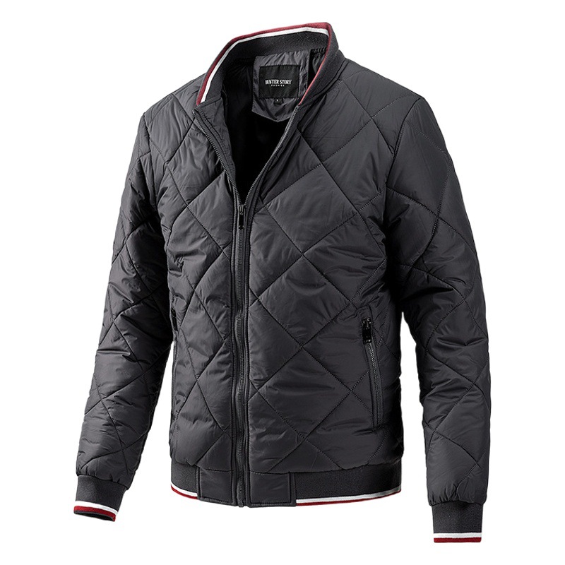 Chaqueta de comercio exterior transfronteriza de otoño e invierno ropa de algodón de moda collar de béisbol de diamantes de hombres talla grande chaqueta de hombre casual al por mayor