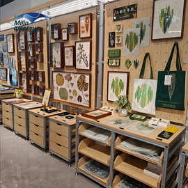 家具用品店精品百货展示架边柜带洞洞板中岛店铺展厅样板间置物架