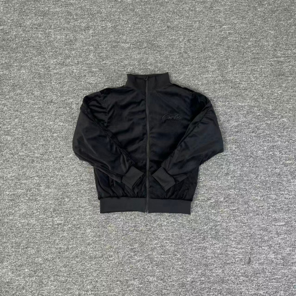 Corteiz marca de moda estadounidense Alcatraz con cremallera sudadera con capucha suelta traje de calle con estampado de letras suéter hombres