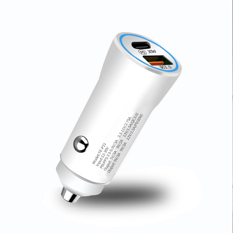 車の充電器車の充電器 30WPD 車の充電器 48 ワット新しい A + C 高速充電 QC3.0 フラッシュ充電タイプ C|undefined