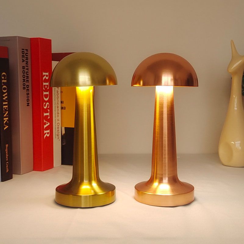 Creatividad transfronteriza nórdica moderna lámpara de escritorio barra de dormitorio toque lámpara de noche de peso de hierro forjado luz de atmósfera USB