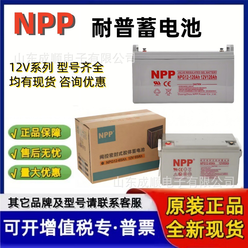 NPP耐普蓄电池NPG12V200A150A100A65A38A太阳能胶体铅酸ups电源