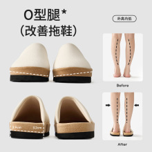 优调O型腿改善棉拖鞋女秋冬季包头四季防滑室内家用足弓支撑静音