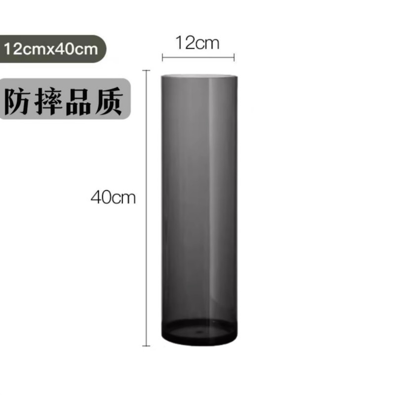 Ventas directas transfronterizas de acrílico anti-caída de alta transparencia imitación de vidrio acuoso de cultivo de floración de floración de floración despierta tubo de floración recto