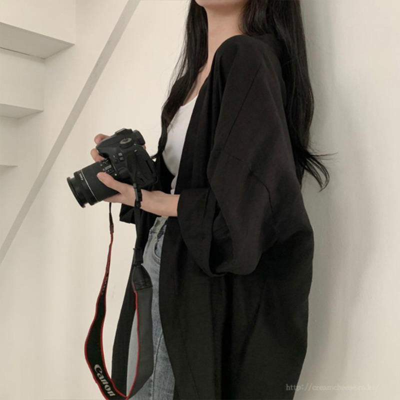 Xinyu Summer Korean Style Loose Long-Sleeved Cardigan Jacket Shirt Women's Pure Color Thin Windbreaker Sun Protection Clothing Export