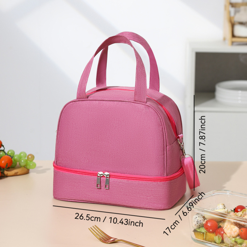 Bolsa de almuerzo de commuerzo de viaje, bolsa de aluminio grande, bolsa de almuerzo gruesa, bolsa de almuerzo, bolsa de almuerzo, bolsa de mano