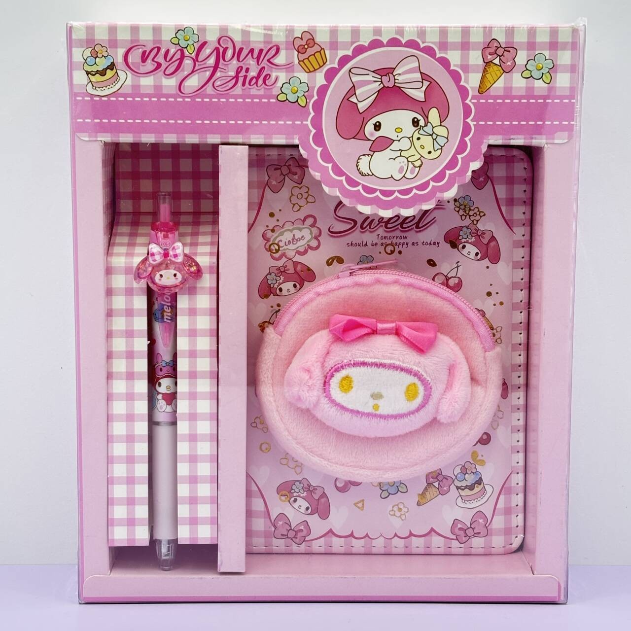 Sanrio PU cuaderno de mano estudiantes LABUBU comercio exterior artesanal en el viento conjunto de cajas de regalo de chicas del 1 de junio