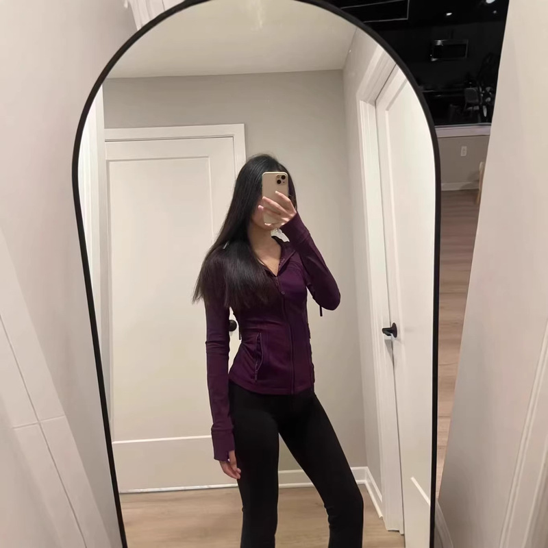 Lu Same Style Yoga Wear for Women Defina Top Autumn and Winter Sports Jacket Brushed Slim Fit Sun Protection Coat Lu Same Style Yoga Wear for Women Defina Top Autumn and Winter Sports Jacket Brushed Slim Fit Sun Protection Coat