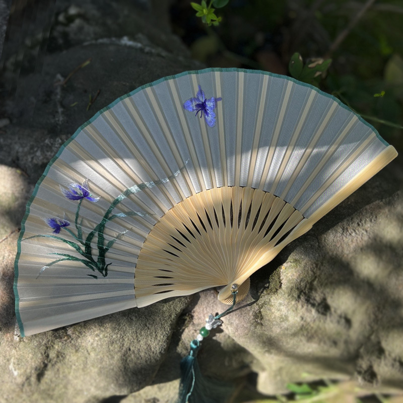 【卸売注文】蘇州刺繍扇子、刺繍扇子、古風女性扇子、中国扇子、工芸品ギフト扇子|undefined