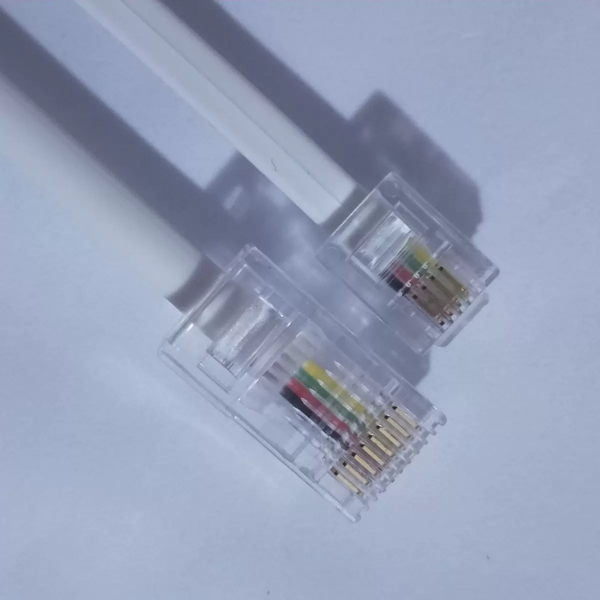 厂家定制电话线 4芯RJ11转RJ45无氧铜20251扁线0.3米支持各种米数