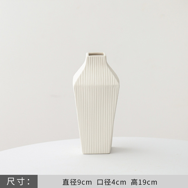 European rose flower arrangement vase white simple ceramic…