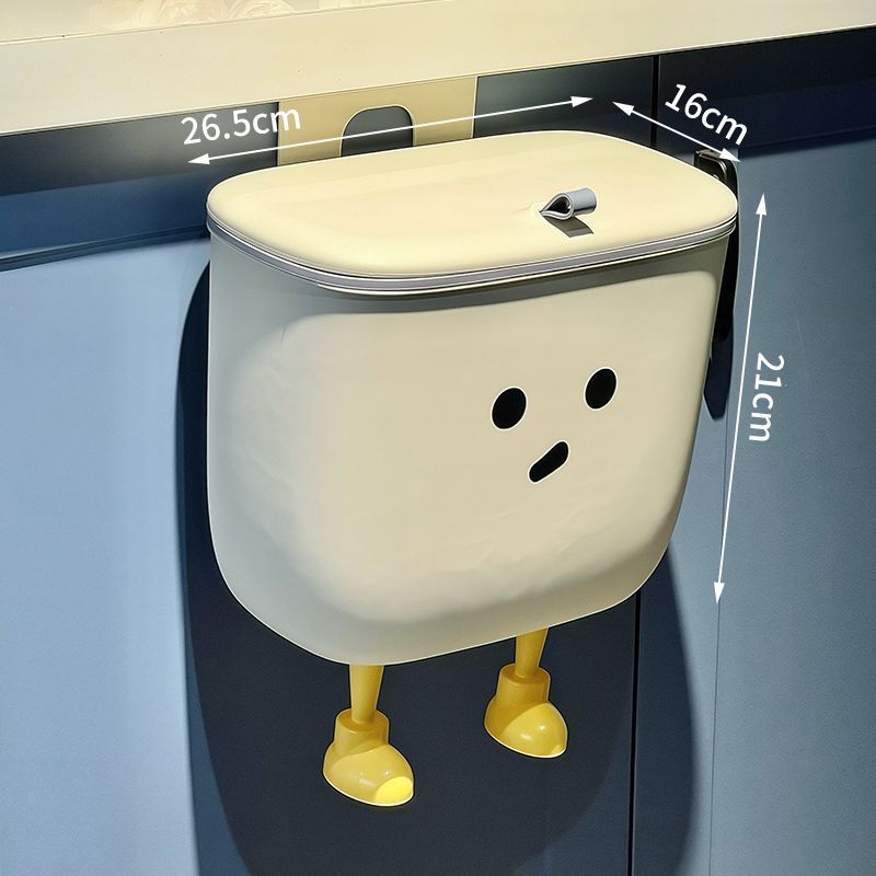 かわいい家庭用キッチンゴミ箱収納バケツパンチングなし壁掛け式腰をかがめないキッチンゴミ箱トイレットペーパーバケツ|undefined