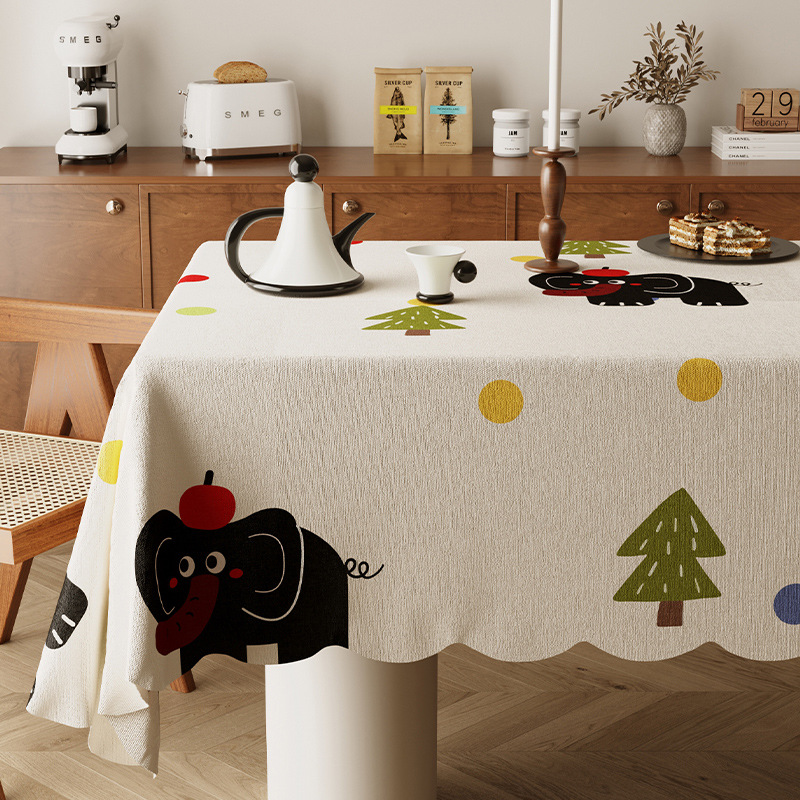 Nuevo tela de mesa de comedor de dopamina tela de viento crema de alta calidad sensación ligera de lujo sala de estar mesa de té cojín de protección de escritorio