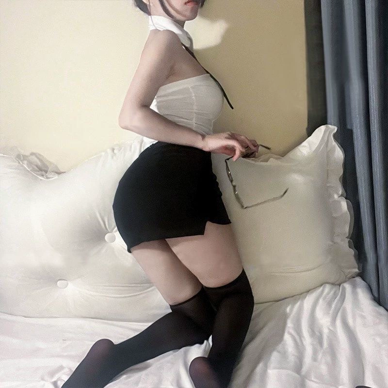 月迷漫 Sexy underwear, set for office, uniform, plus size