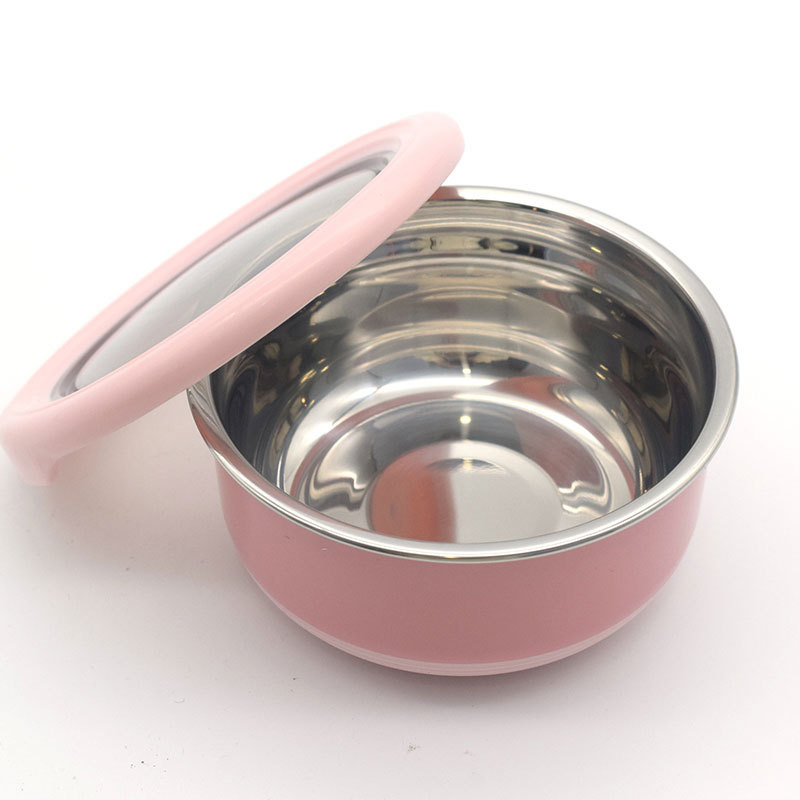 Stainless Steel Preservation Box with Lid Insulation Lunch Box Noodles Bowl Food Grade Sealed Box Household Refrigerator Preservation Bowl suit