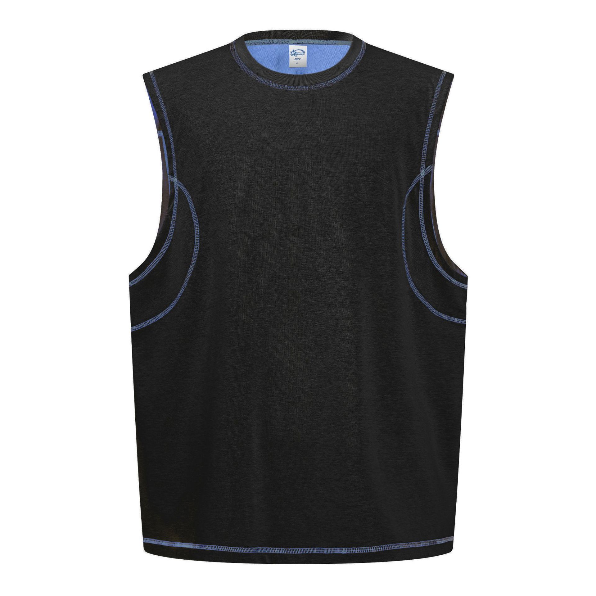 Chain tide personalizado 2026 nuevo chaleco de marca de moda de línea clara de color sólido camiseta deportiva sin mangas chaleco hombre